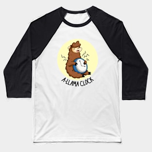 A-Llama Clock Funny Animal Pun Baseball T-Shirt